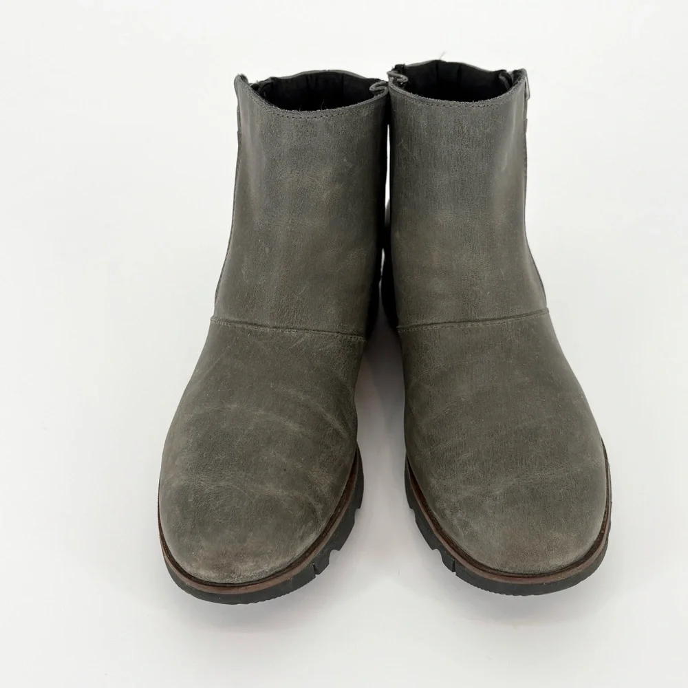 Sorel Harlow Zip Ankle Boot Quarry Leather